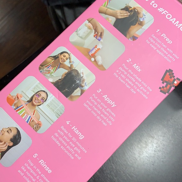 New In Box HALLY COLOR CLOUD DEMI-PERMANENT FOAMING HAIR DYE KIT ROAE GOLD - Picture 2 of 5